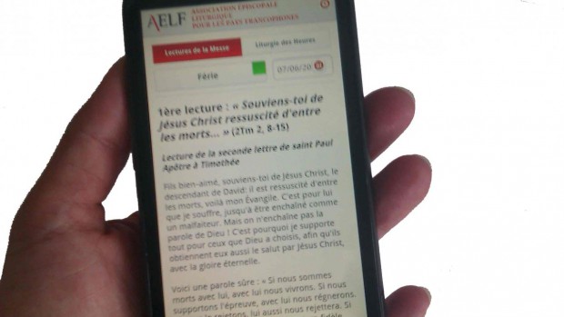 Version mobile du site de l'AELF