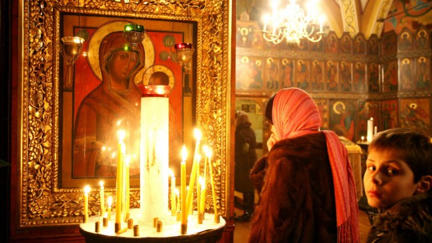 Noel orthodoxe icone vierge noire