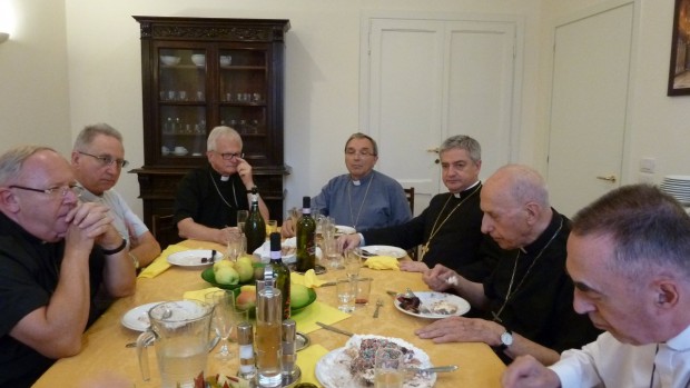 Repas autour du Cardinal Etchegaray, lundi 24 septembre 2012